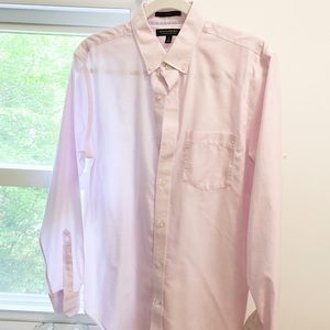 BANANA REPUBLIC pink and white gingham dress shirt